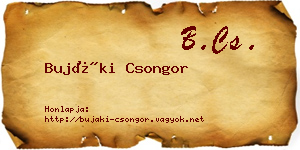 Bujáki Csongor névjegykártya